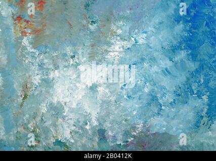 Acrylic background white, red and blue Stock Photo