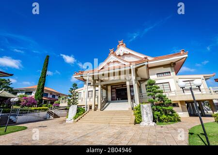 Japanese temple in Bauru city. The city is located in São Paulo state coutryside Stock Photo