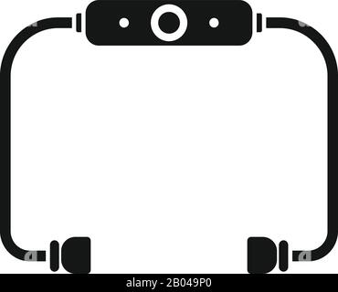 Bluetooth earbuds icon. Simple illustration of bluetooth earbuds vector icon for web design isolated on white background Stock Vector