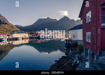 Stø bay, fishing village Stock Photo