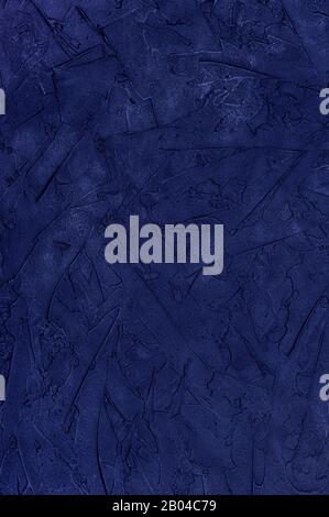 Dark blue abstract background concrete texture. Vertical crop. Copy space. Close up. Stock Photo