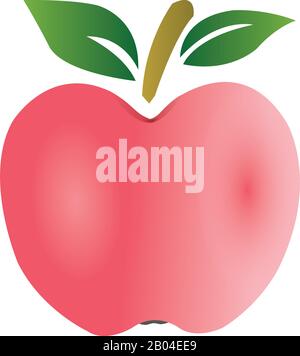 Vector apple clip art design. This is usable print purpose, edit, we use, multimedia use, logo use, animation, books, children books, baby books. Stock Vector