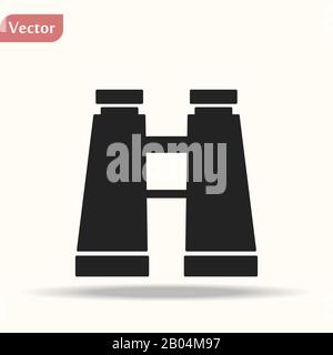 Binoculars vector icon illustration design isolated on white Stock Vector