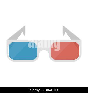3D glasses vector illustration isolated on white background Stock Vector