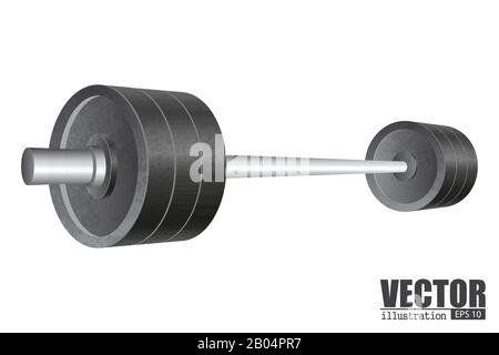 Barbel set vector illustration isolated on white backgorund Stock Vector