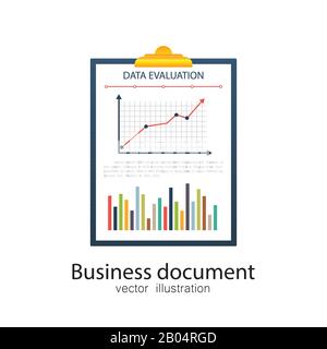 Business documents. Vector illustration in flat design. Stock Vector