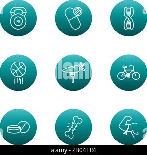 block gradient style icon set design, technology internet digital ...