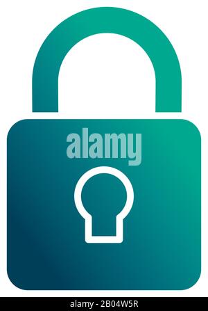 security padlock, gradient style icon vector illustration design Stock Vector