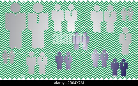couple silhouette on leaves background artistic effect Stock Vector