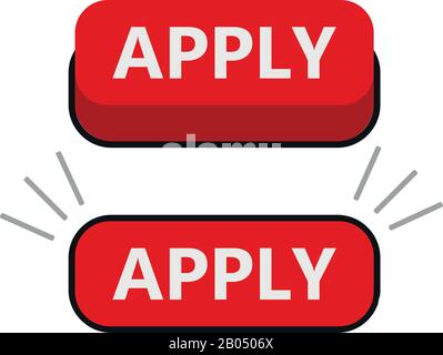 Cool vector 'Apply' button with cursor in flat design Stock Vector ...