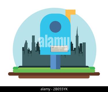 street mailbox postal service icon Stock Vector Image & Art - Alamy