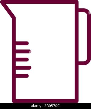 Isolated measuring cup line style icon vector design Stock Vector