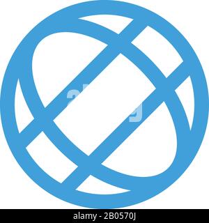 Globe icon. Line design template Stock Vector