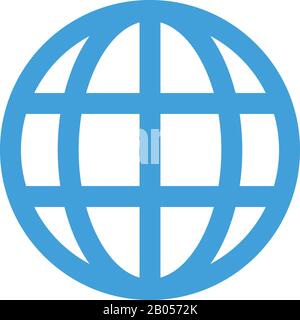 Globe icon. Line design template Stock Vector