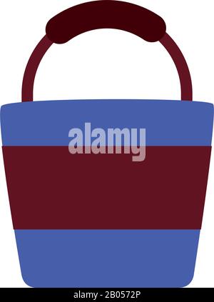 sand bucket flat style icon Stock Vector