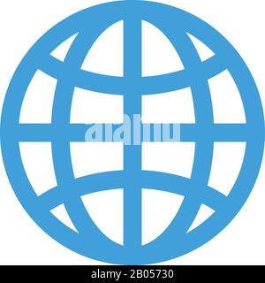 Globe icon. Line design template Stock Vector