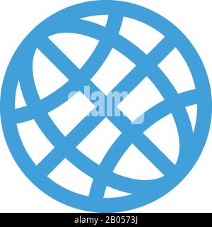 Globe icon. Line design template Stock Vector