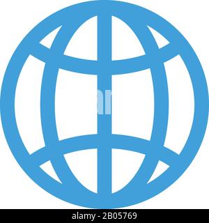 Globe icon. Line design template Stock Vector