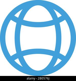 Globe icon. Line design template Stock Vector