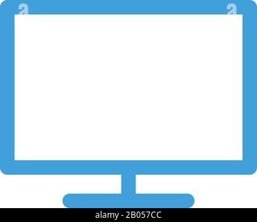 Monitor icon. Line design template Vector illustration Stock Vector