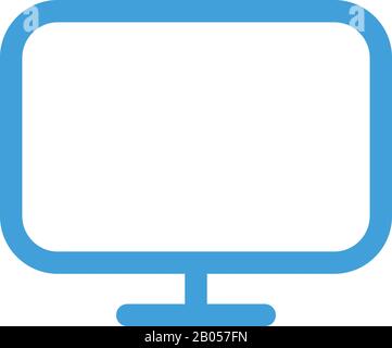 Monitor icon. Line design template Vector illustration Stock Vector