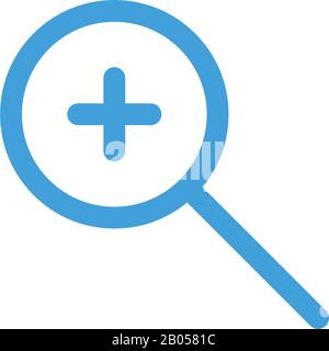 Magnifying icon design template. Vector illustration Stock Vector