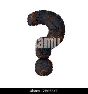 Lava Letter 3d illustration Stock Photo