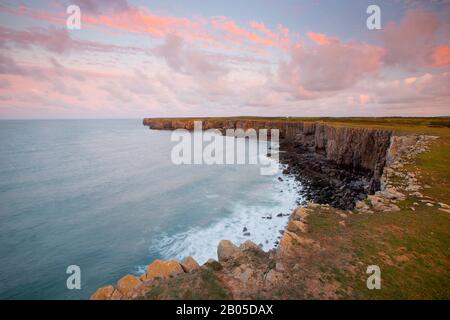 coastal landscape at the Pembrokeshire Coast National Park, United Kingdom, Wales, Pembrokeshire Coast National Park Stock Photo