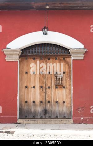 colorful colonial house in antigua guatemala Stock Photo