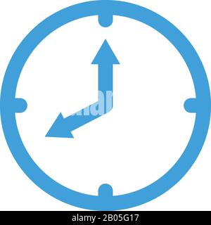 Clock icon design template. Vector illustration Stock Vector