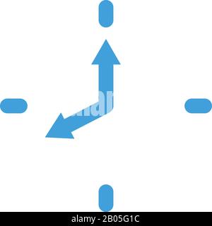 Clock icon design template. Vector illustration Stock Vector