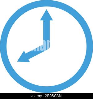Clock icon design template. Vector illustration Stock Vector