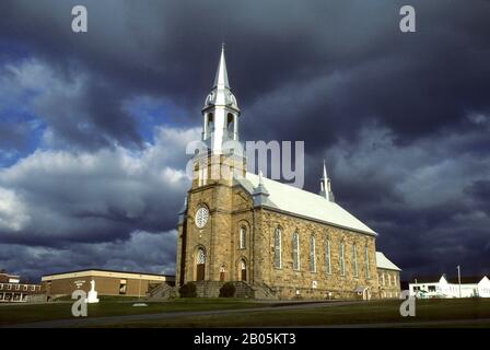 CANADA, NOVA SCOTIA, CAPE BRETON, CHETICAMP, CHURCH Stock Photo