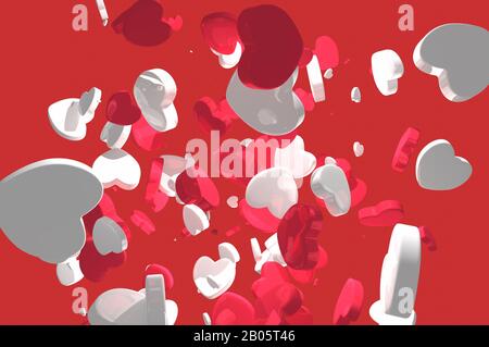 Hearts particles background  . Concept wedding , love , valentine Stock Photo