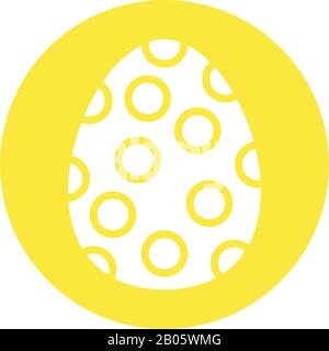 easter egg painted dotted block style Stock Vector