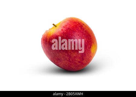 fresh fuji apple fruit isolated on white background with clipping path Stock Photo