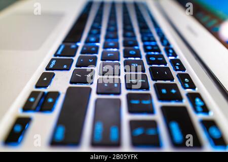 Keyboard with back led lights Stock Photo
