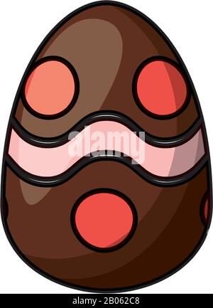 easter egg painted with waves stripes block style Stock Vector Image ...