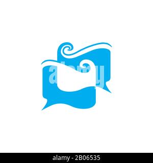 linked book talk education symbol vector Stock Vector
