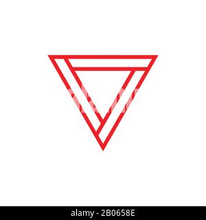 triangle geometric lines logo vector Stock Vector