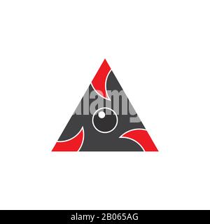 cute triangle eye symbol decoration logo vector Stock Vector