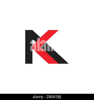 letter ak colorful geometric design logo vector Stock Vector
