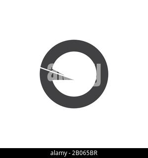 simple circle geometric rotate arrow logo vector Stock Vector Image ...