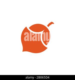 peanut geometric symbol logo vector Stock Vector
