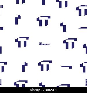letter t abstract seamless background geometric vector Stock Vector