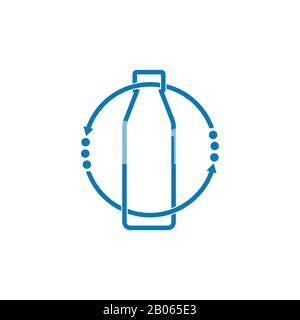 bottle recycle arrow circle sign symbol vector Stock Vector