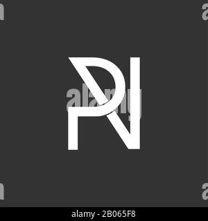 letter p r n symbol logo vector Stock Vector