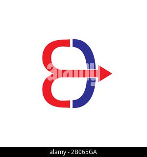 letter bd abstract arrow logo vector Stock Vector