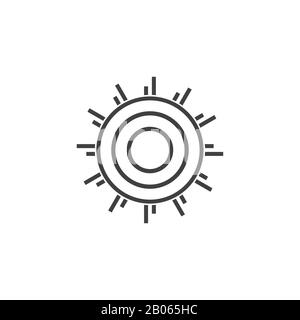 sun rays lines art geometric swirl logo vector Stock Vector