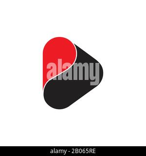letter d symbol curves dimensional flat logo vector Stock Vector